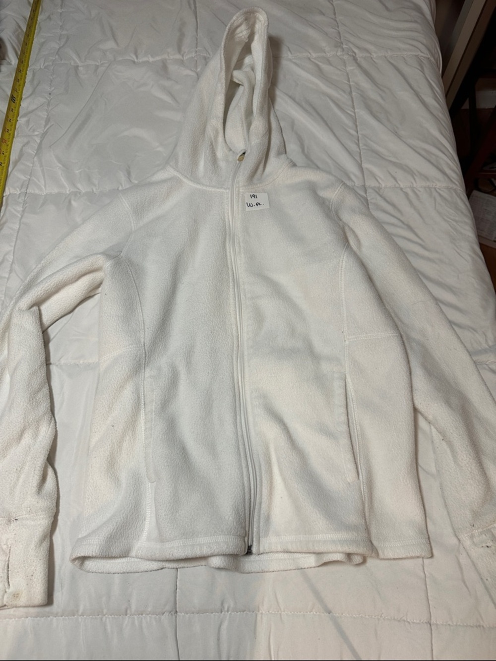 tek gear White Plush Fleece Hoodie #191